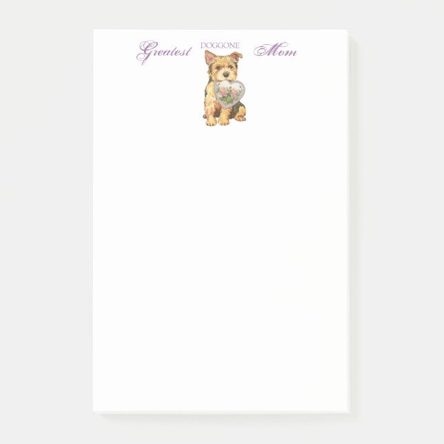 Post-it® Norwich Terrier Heart Maman (Devant)