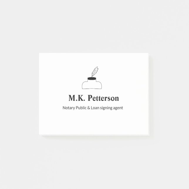 Post-it® notaire agent signataire de prêt public ajouter le (Devant)