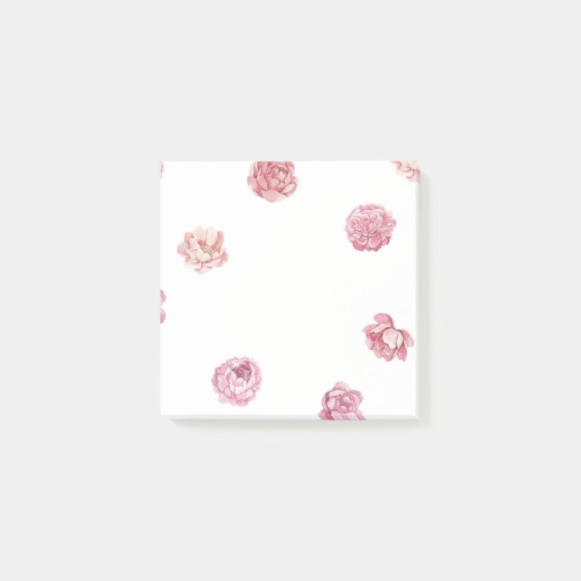 Post-it® Note à coller rose floral 3x3 (Devant)