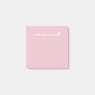 Post-it® Note à coller rose personnalisable