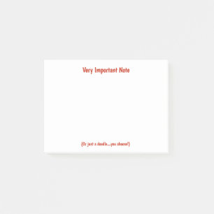 Post-it® Note collante de note très importante