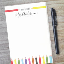 Note de l'enseignant Crayons arc-en-ciel