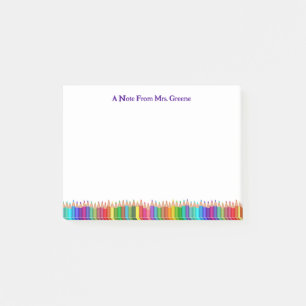 Post-it® Note de l'enseignant crayons colorés Post It Note
