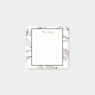 Post-it® Note De Musique Colorée Note Motif Whimsical