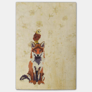 Post-it® Note de post-it de Fox rouge et de hibou