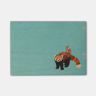 Post-it® Note de post-it de panda rouge et de hibou