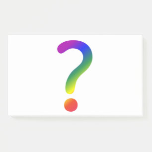Post-it® Note d'interrogation "arc-en-ciel"