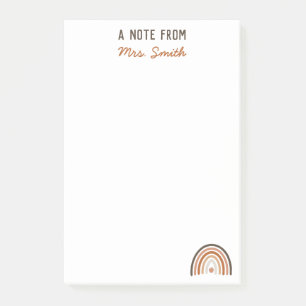 Post-it® Note D'Un Professeur Boho Rainbow Post-it