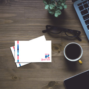 Post-it® Note initiale monogramme R dégradé bleu corail