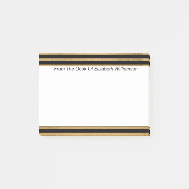 Post-it® Note moderne simple de bureau de monogramme de (Devant)