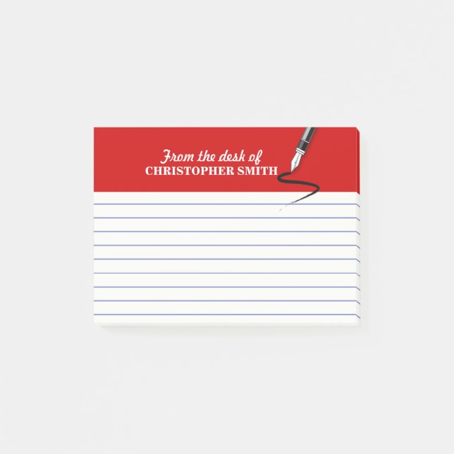 Post-it® Note rouge de Courrier-it® d'organisateur de (Devant)
