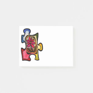 Post-it® Note rouge de morceau de casse-tête