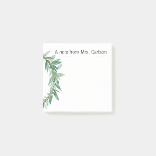 Post it note with wreath