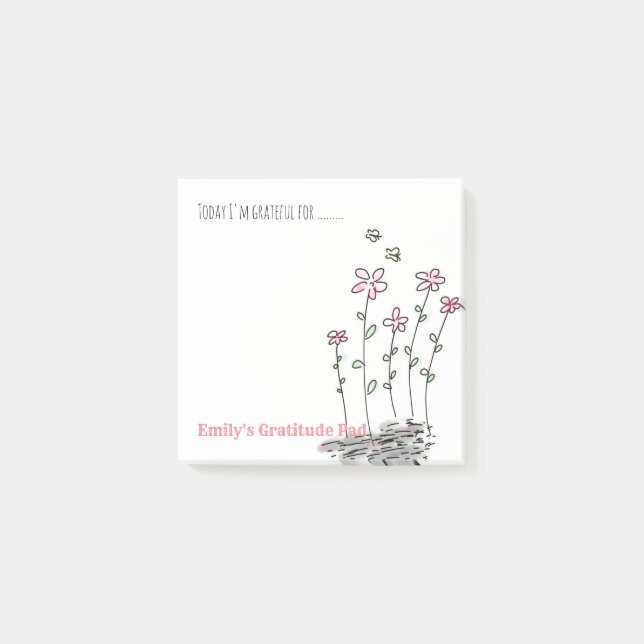 Post-it® Notelets de Gratitude personnalisés - Écriture et  (Devant)