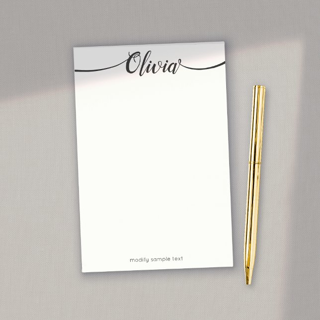 Post-it® Notep de calligraphie de script blanc simple (Créateur téléchargé)