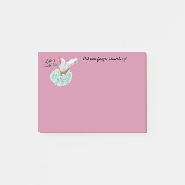 Post-it® Notes 4 x 3 Lulu the Chicken Reminders (Front)