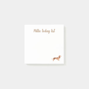 Post-It® Notes, 7,6 cm x 7,6 cm dachshund de chien