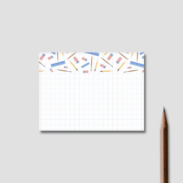 Post-it® Notes à motif de fournitures scolaires (School Supplies Pattern Notes)