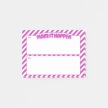 Notes adhésives AM/PM « Make It Happen » – Rayures