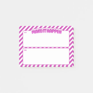 Post-it® Notes adhésives AM/PM « Make It Happen » – Rayures