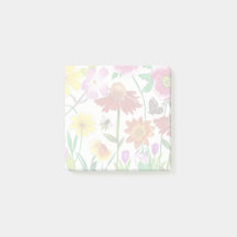 Notes adhésives d'art de fleurs sauvages de Prairi