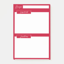 Notes adhésives de recette Baie rouge de Pyracanth