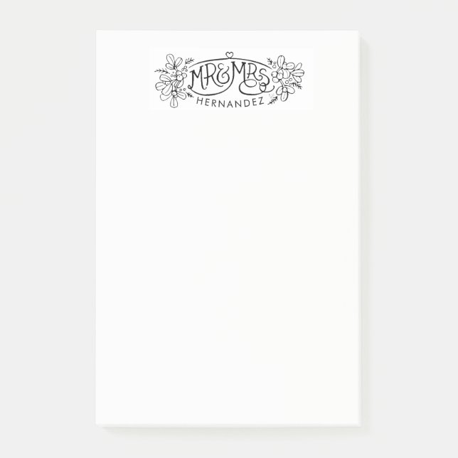 Post-it® Notes adhésives décoratives pour jeunes mariés des (Devant)