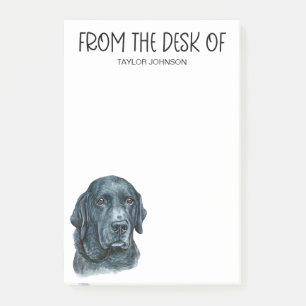 Post-it Notes Amoureux du Labrador Noir