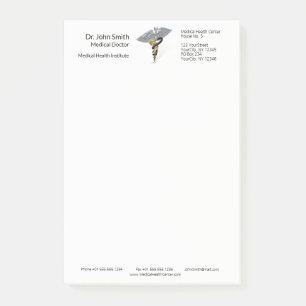 Post-it® Notes argentées Médicales de Courrier-it® d'or de