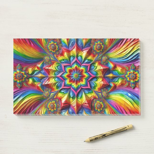 Post-it® Notes avec des couleurs LGBTQ (Sur un bureau)