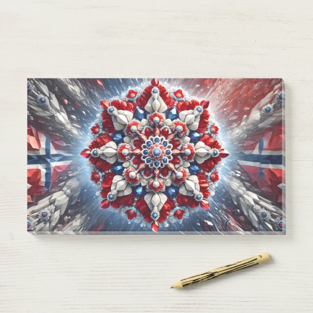 Post-it® Notes avec des couleurs norvégiennes (Sur un bureau)