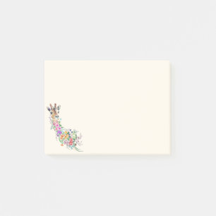 Post-it® Notes avec Girafe Floral
