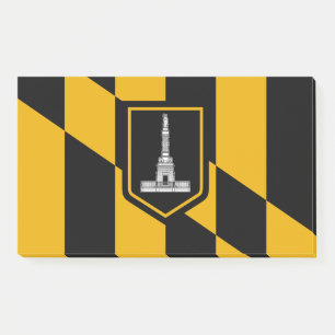 Post-it® Notes avec le drapeau de Baltimore City, Maryland,