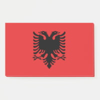 Notes avec le drapeau de l'Albanie