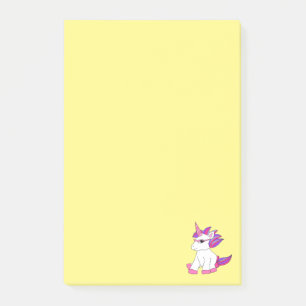 Post-it Notes avec une jolie licorne avec lunettes
