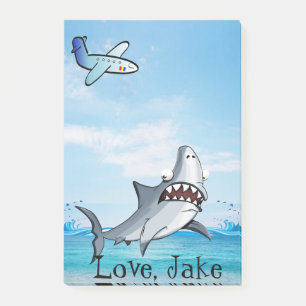 Post-it Notes Avion Requin Bleu