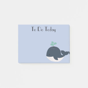 Post-it Notes Baleine Bleue et Blanche
