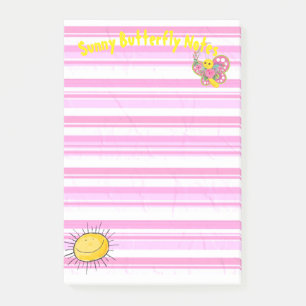 Post-it® Notes Bandes Roses Papillon Soleil