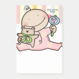 Post-it® Notes Bébé Fille Rayure
