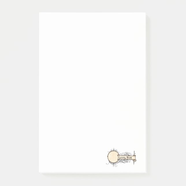Post-it® Notes Beige Amour Victorien Maman  (Devant)
