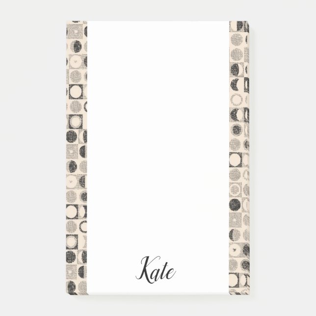 Post-it Notes Beige Brown Circles (Front)