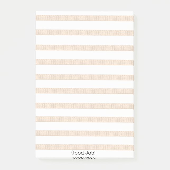 Post-it® Notes Beige & Rayure Blanche (Devant)