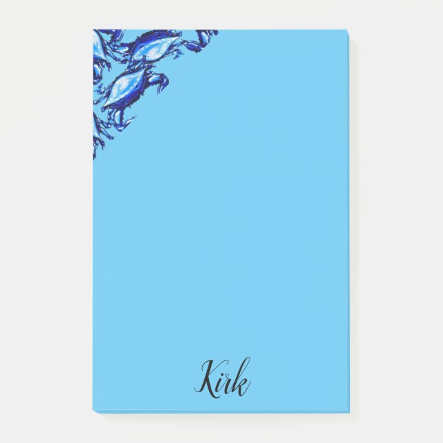 Post-it Notes Blue Crabs (Front)