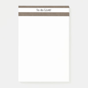 Post-it® Notes Brun et Blanc à rayures