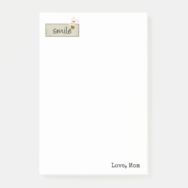 Post-it® Notes Bumblebee Floral Beige  (Devant)
