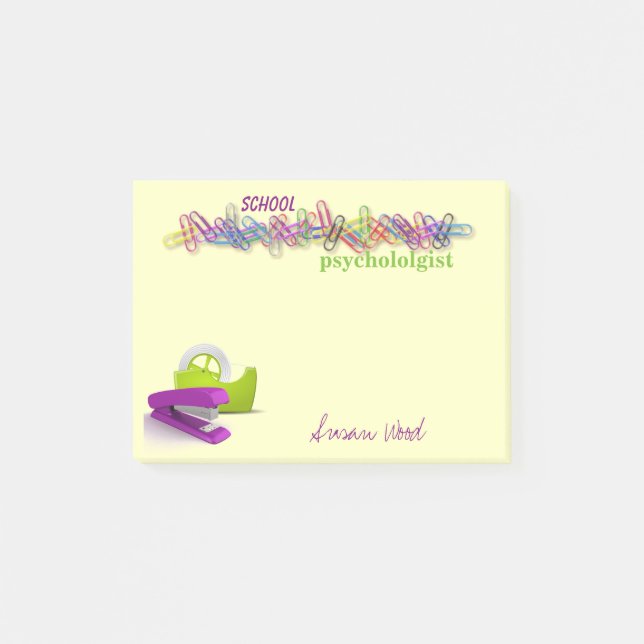 Post-it® Notes Bureau-Orientées faites sur commande de (Devant)