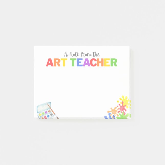 Post-it® Notes-cadeaux de l'enseignant d'art élémentaire pr (Devant)