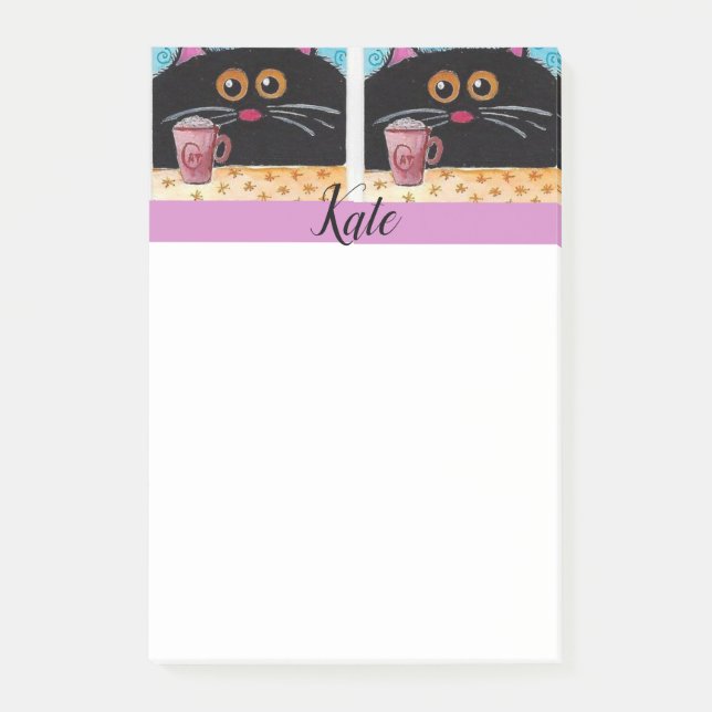 Post-it Notes Chat Fantaisiste (Devant)