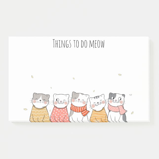 Post-It Notes Chats Mignons (Devant)
