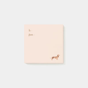 Post-It® Notes, chien Dachshund de 7,6 cm x 7,6 c
